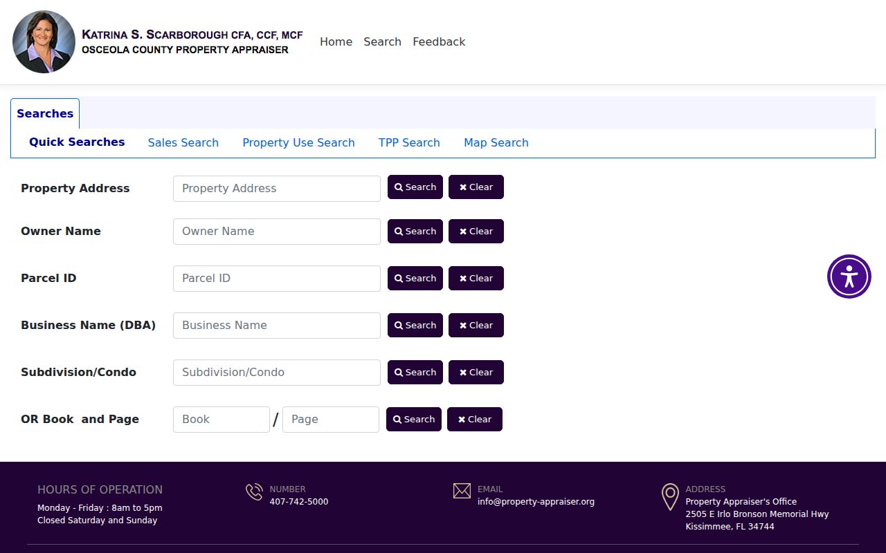 Kissimmee street directory property address and owner search